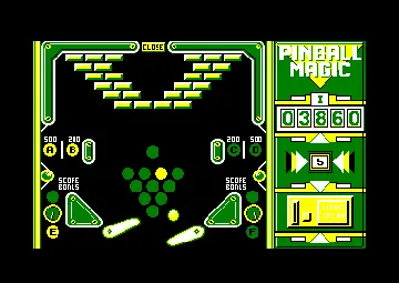 Pinball Magic (UK) (1990) (Trainer) screen shot game playing